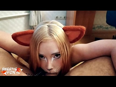 ❤️ Кіцуне ковтає член і кончить в рот ❤❌ Порно-відео у нас ❌️❤